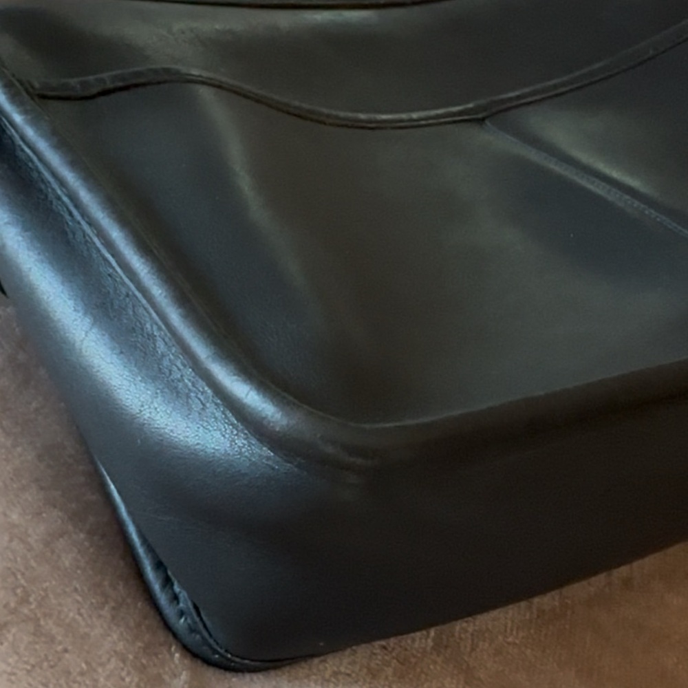 VINTAGE COACH NEW YORK CITY BLACK LEATHER CROSSBODY COMPANION BAG 9300 - Picture 13 of 17